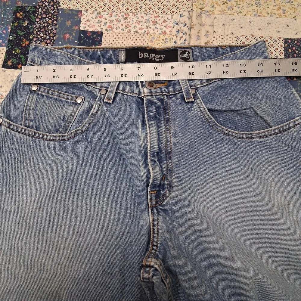 Y2K 1998 Levis Silvertab Baggy Fit Denim Blue Jeans Size 30x30 90s Streetwear